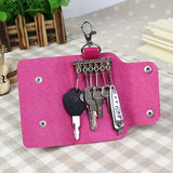 Leather Key Holder Organizer with Buckle Key Ring Case