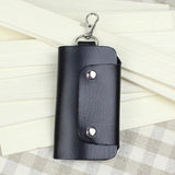 Leather Key Holder Organizer with Buckle Key Ring Case