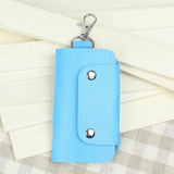 Leather Key Holder Organizer with Buckle Key Ring Case