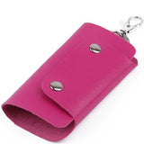 Leather Key Holder Organizer with Buckle Key Ring Case