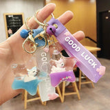 Unicorn Keychain Anime Rainbow Star Five-Pointed Female Bags Women Student