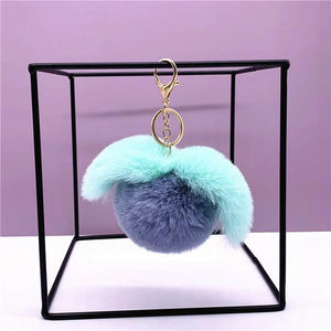 Peach Plush Keychain Cartoon Pendant Bag Hanging Accessories Gift Lanyard