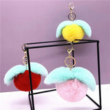 Peach Plush Keychain Cartoon Pendant Bag Hanging Accessories Gift Lanyard