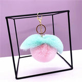 Peach Plush Keychain Cartoon Pendant Bag Hanging Accessories Gift Lanyard