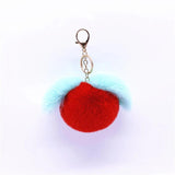 Peach Plush Keychain Cartoon Pendant Bag Hanging Accessories Gift Lanyard