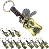 Vintage Zodiac Signs Constellations Keychain Leather Bag Car ASTROLOGY Key Chain