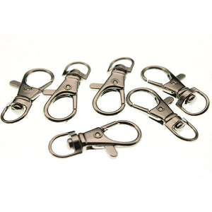 20pcs Swivel Lobster Clasp Clips Key Hook Split Key Ring Findings Z1084