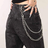 Rock Layered Chain Keychains For Men Women Punk Vintage Waist Key Chain Wallet