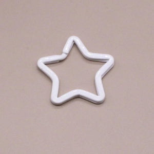 10pcs DIY Star-shaped Key Rings Split Rings Colorful Keychain Accessories