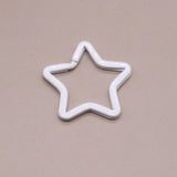 10pcs DIY Star-shaped Key Rings Split Rings Colorful Keychain Accessories