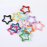 10pcs DIY Star-shaped Key Rings Split Rings Colorful Keychain Accessories