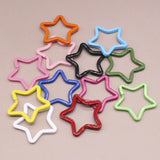 10pcs DIY Star-shaped Key Rings Split Rings Colorful Keychain Accessories