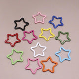 10pcs DIY Star-shaped Key Rings Split Rings Colorful Keychain Accessories