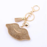 PU Leather Keychain Romantic Heart Rhinestone Bag Keychain Gift