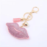 PU Leather Keychain Romantic Heart Rhinestone Bag Keychain Gift