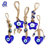 Lucky Eye Glass Heart Star Evil Eye Pendant Wall Hanging
