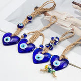 Lucky Eye Glass Heart Star Evil Eye Pendant Wall Hanging