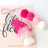 Colorful 4 Layered Tassel Keychain Bag Charms Boho Jewelry Gift