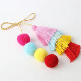 Colorful 4 Layered Tassel Keychain Bag Charms Boho Jewelry Gift
