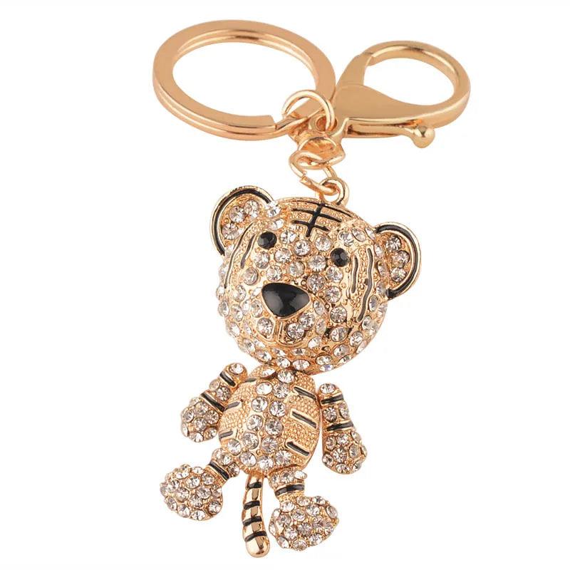 Tiger Keychain Small Gift Stereo Tiger Alloy Keychain