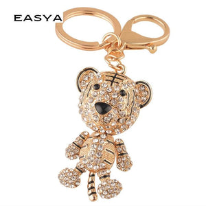 Tiger Keychain Small Gift Stereo Tiger Alloy Keychain