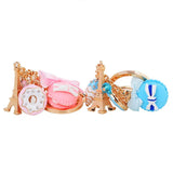 Eiffel Tower Macaroon Keychain Sweet Cake Resin Metal Craft