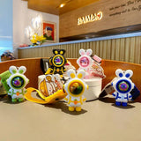 Radish Rabbit Astronaut Keychain Doll Couple Car Keyholder