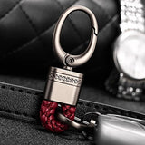 Hand Woven Leather Rope Key Chain Car Keychains Horseshoe Buckle