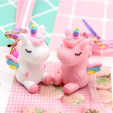 Unicorn Keychain Soft Silicone Bag Pendant Key Chains For Women