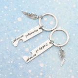 Mommy Daddy of an Angel Keychain Set - Baby Memorial Jewelry for Infant Loss