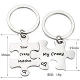 Crazy Matches Crazy Couple's Keychain Set