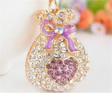 Money Purse Metal Keychain Bag Charm Gift B873