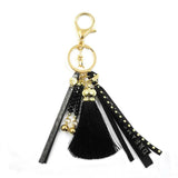 BOHEMIA Crystal Tassel Colorful Key Chain for Women Girl Bag Keychain
