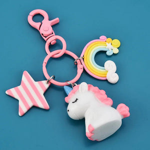 Fairytale Unicorn Keychain Multi-style Horse Key Rings Holder Alloy Key Chain