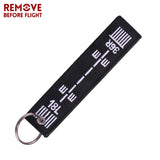 Embroidery Aircraft Runway Key Chain Remove Before Flight Promo Gift