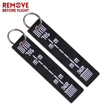 Embroidery Aircraft Runway Key Chain Remove Before Flight Promo Gift