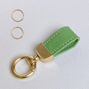 French Style Mini Lambskin Keyring Pendant Leather Key Chains for Women
