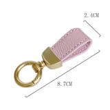 French Style Mini Lambskin Keyring Pendant Leather Key Chains for Women