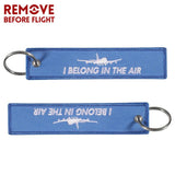 Embroidered Aviation Key Chain Sky Jewelry Luggage Tag Car Key