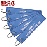 Embroidered Aviation Key Chain Sky Jewelry Luggage Tag Car Key