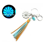 Sunflower Pendant Fringe Keychain Western Punk Style Retro Cowboy Charm