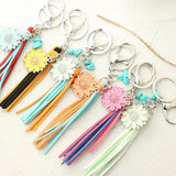 Sunflower Pendant Fringe Keychain Western Punk Style Retro Cowboy Charm