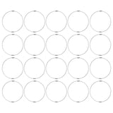 Keychain Cable Stainless Steel Ring Loop Holder, 20 Pack