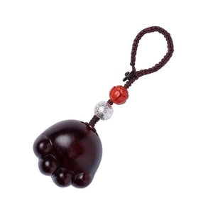 Wooden Cat's Paw Anime Car Key Chain Men Woman Gift