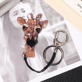 Acrylic Giraffe Key Chain Animal Corsage for Women