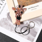 Acrylic Giraffe Key Chain Animal Corsage for Women