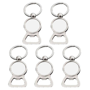 5 Pcs Metal Hardboard Keychains Blank Sublimation Heat Transfer Keychains
