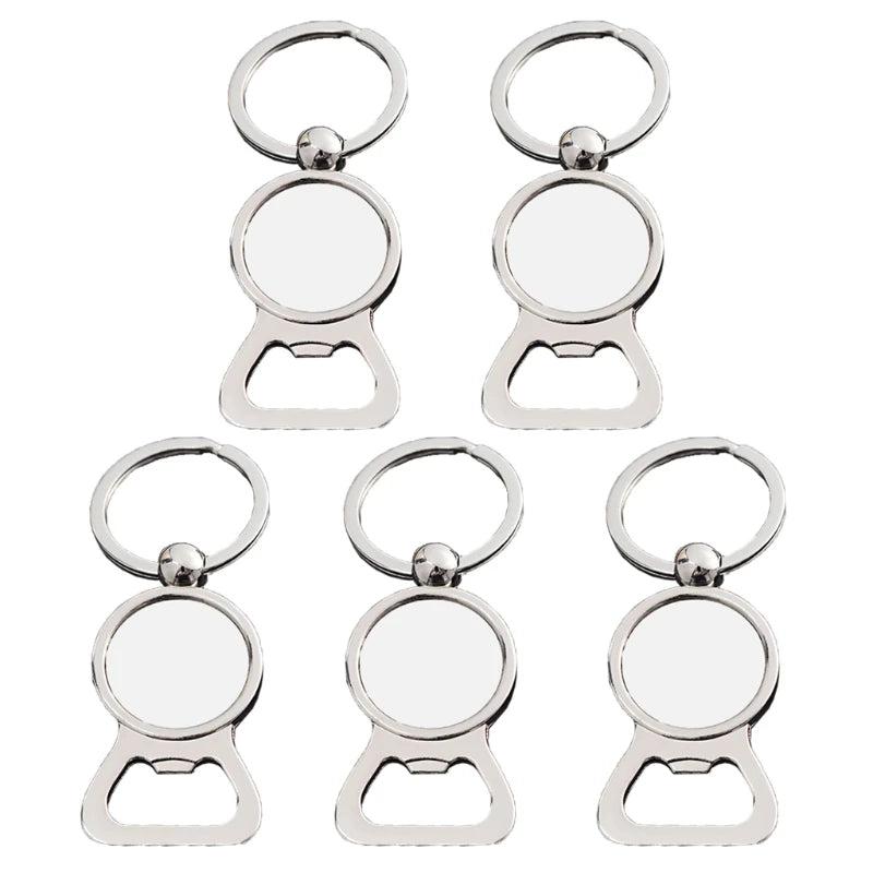 5 Pcs Metal Hardboard Keychains Blank Sublimation Heat Transfer Keychains