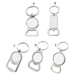 5 Pcs Metal Hardboard Keychains Blank Sublimation Heat Transfer Keychains