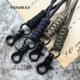 Personalized Keychain Lanyard Weave Men's Keyring Strap
